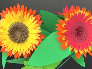 Paper Sunflower SVG File