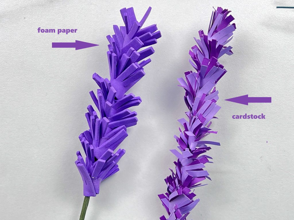 lavender flower made with foam paper