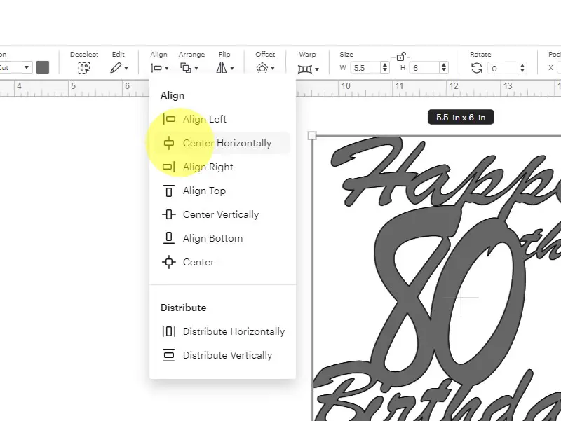 Designing a DIY 80th Birthday cake topper in Cricut Design Space for Free