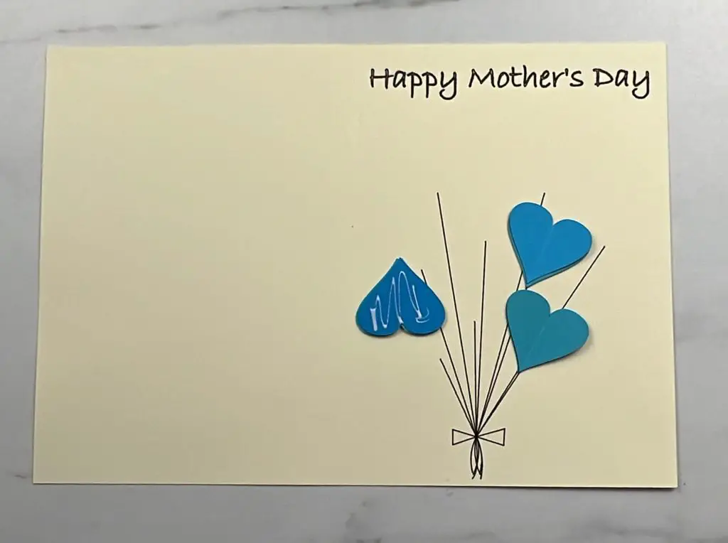 Mother's Day Heart Balloon Card