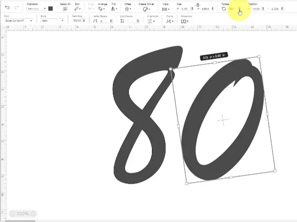 Designing a DIY 80th Birthday cake topper in Cricut Design Space for Free