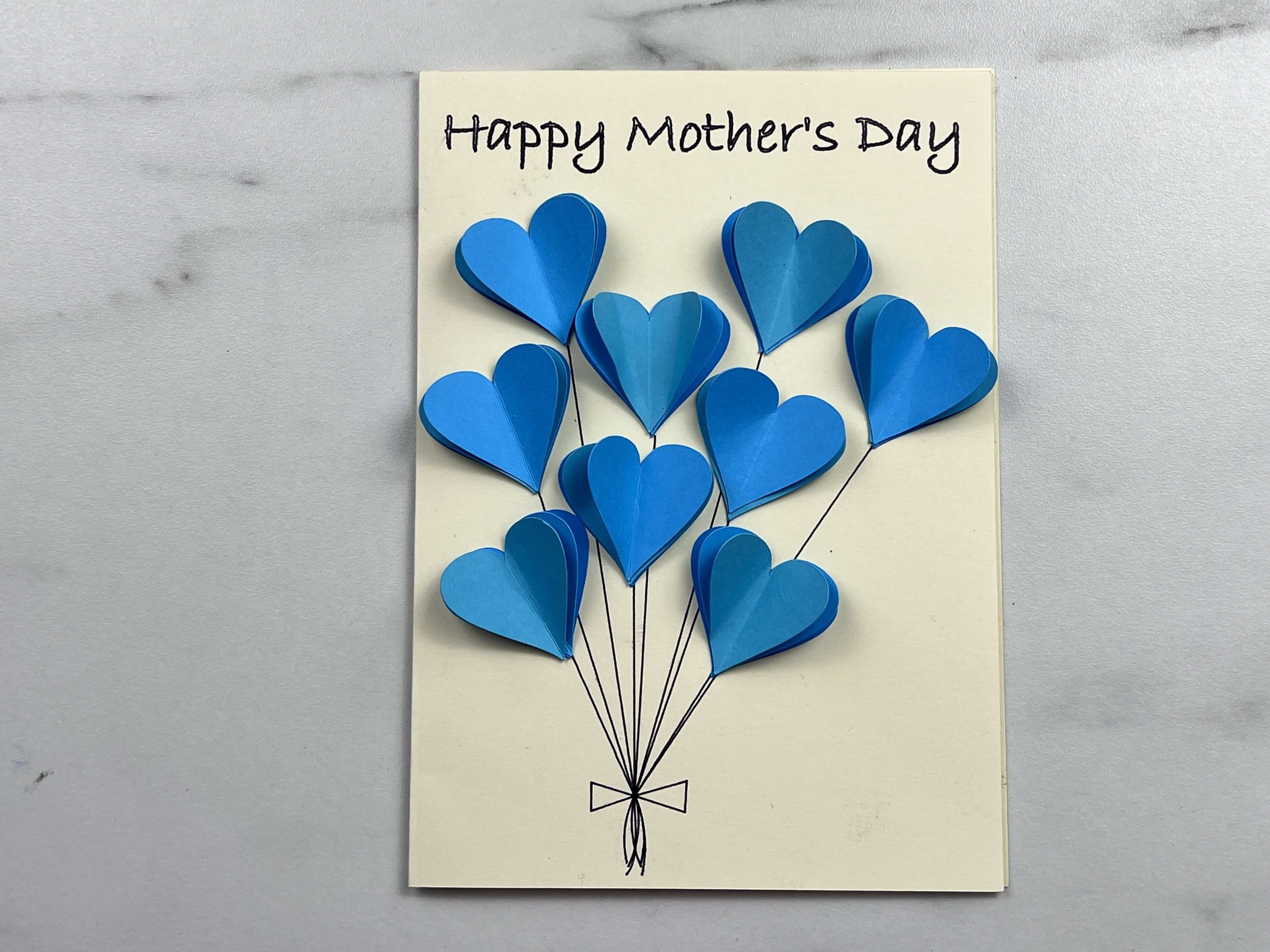 Mother's Day Heart Balloon Card SVG - Image 4