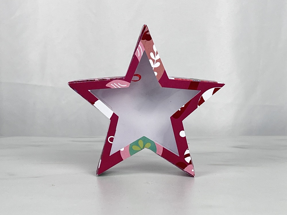 3d star paper peekaboo candy box