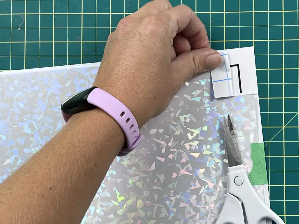 cutting holographic sticker paper