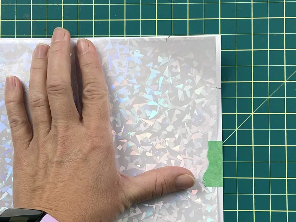 cutting holographic sticker paper