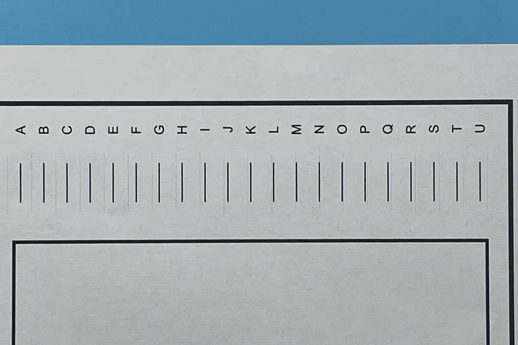 basic calibration cuts lines A through U Calibrate your Cricut for Print Then Cut Using a Computer