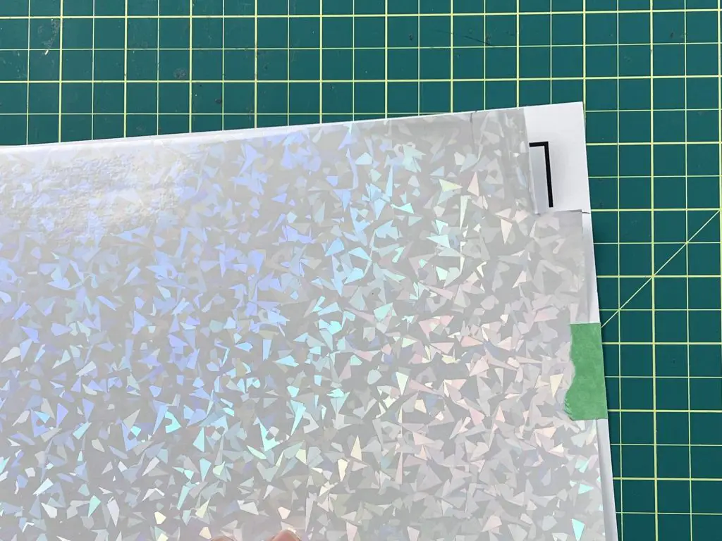 cutting holographic sticker paper