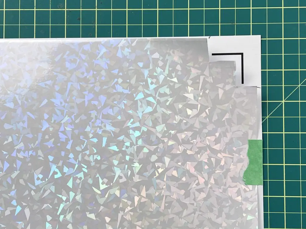 cutting holographic sticker paper