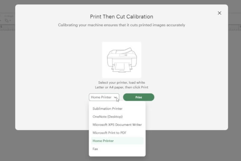 printing calibration sheet