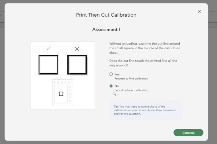 unacceptable first calibration cut