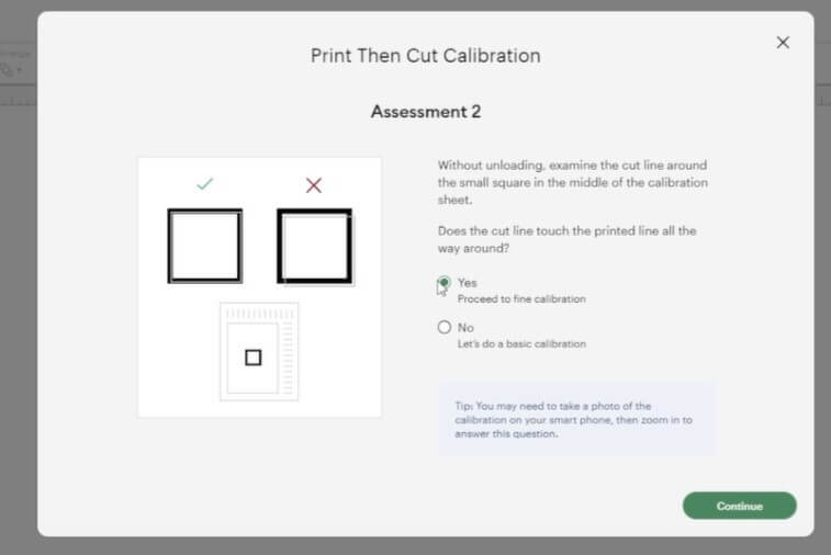 fine calibration start
