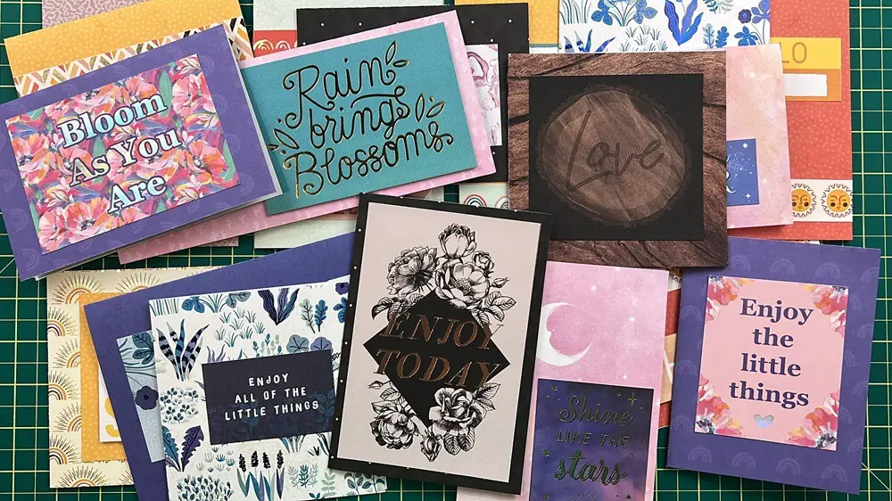 cards from 12x12 paper samplers