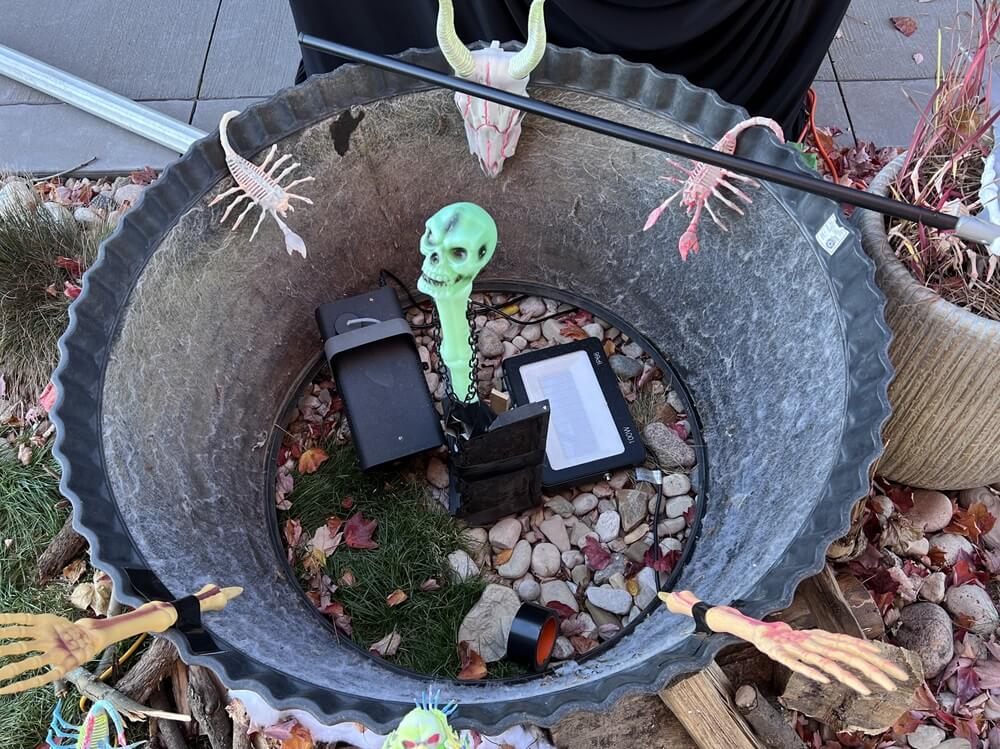 inside of giant cauldron