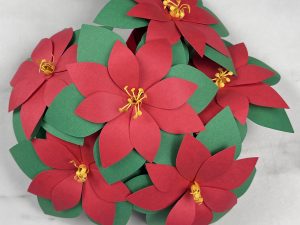 Paper Poinsettia Flower SVG