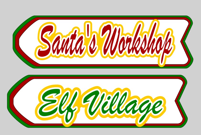 Santa's Village Sign SVG File - Image 2