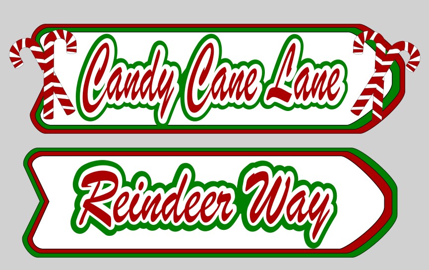 Santa's Village Sign SVG File - Image 3