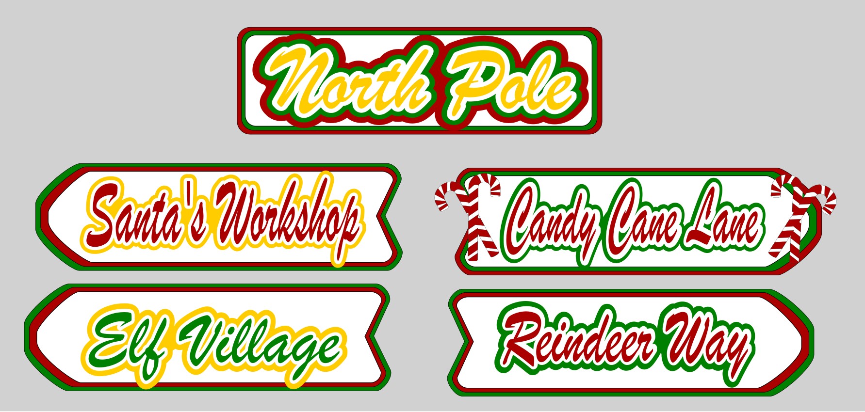 Santa's Village Sign SVG File - Image 4