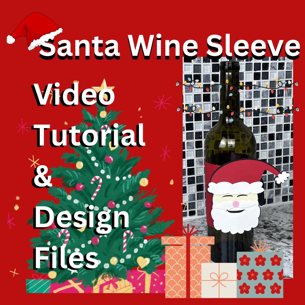 Santa Wine Sleeve - Video and SVG Files - Image 2