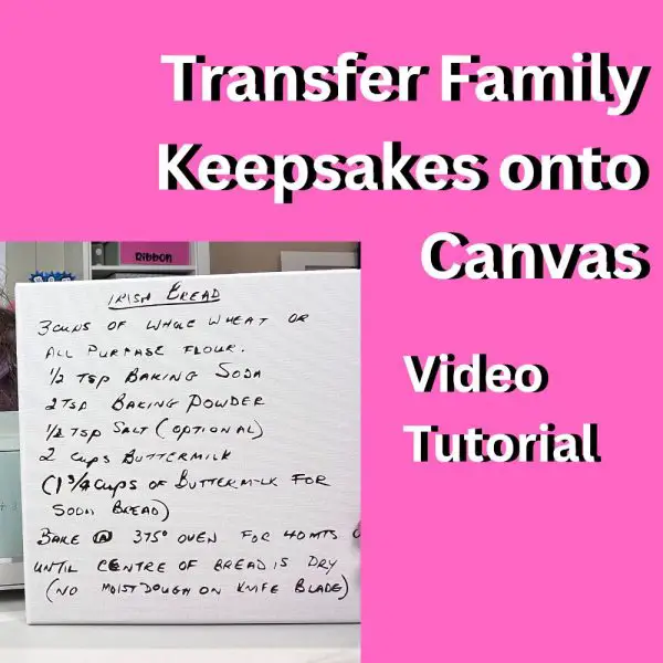 Transfer Family Keepsakes onto Canvas - Summit workshop - Video Tutorial
