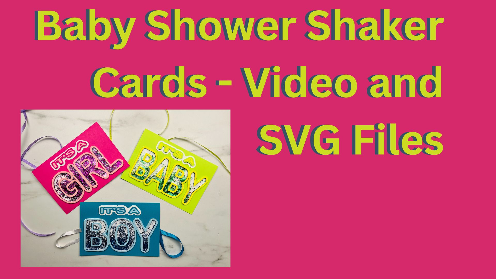 Baby Shower Shaker Card - Video and SVG Files - Image 2