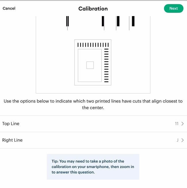 basic calibration lines