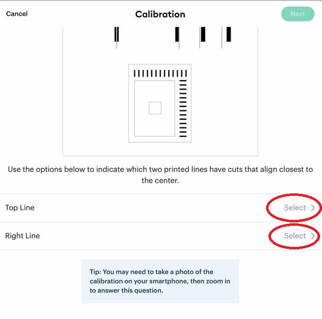 basic calibration lines