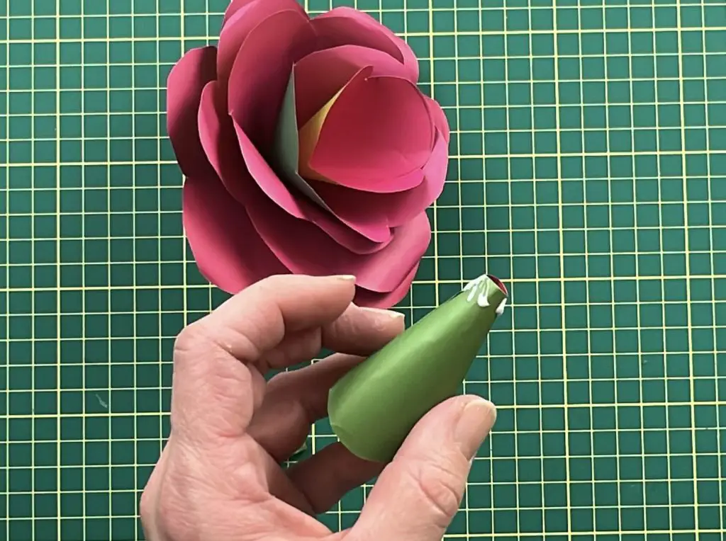 assembling Simple Paper Roses