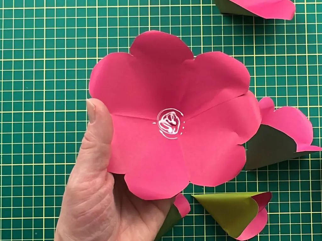 assembling Simple Paper Roses