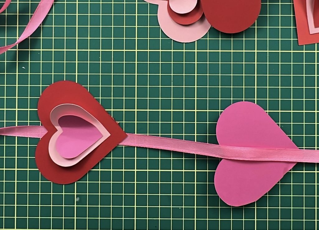 gluing alternate direction hearts