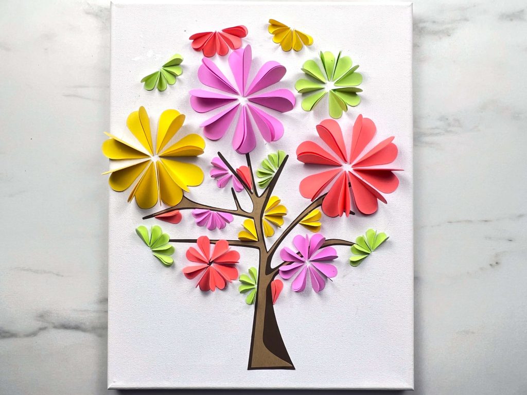 Colorful Spring Paper Tree Craft