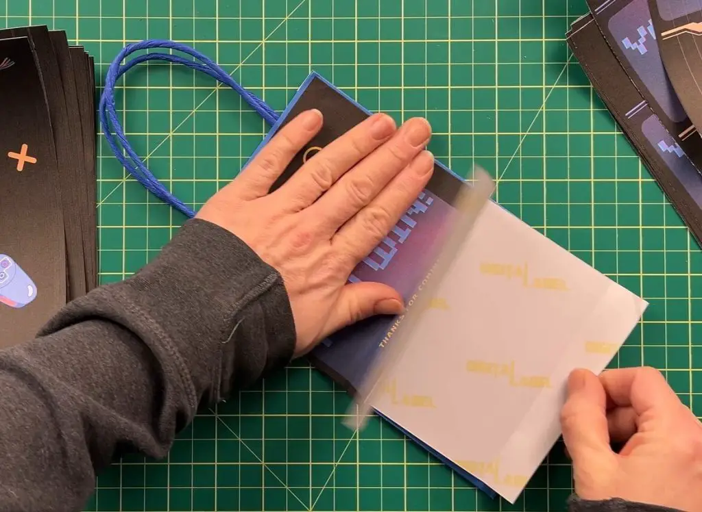 custom gift bag with sticker paper