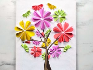 Colorful Spring Flower Tree SVG