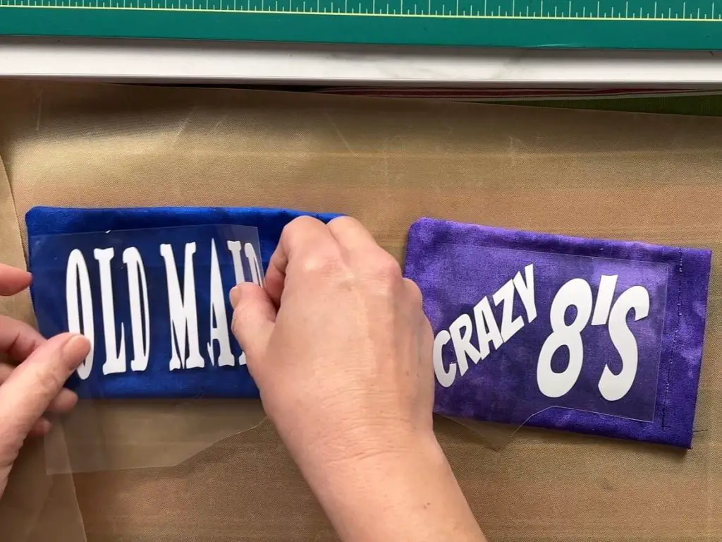 applying designs to bag