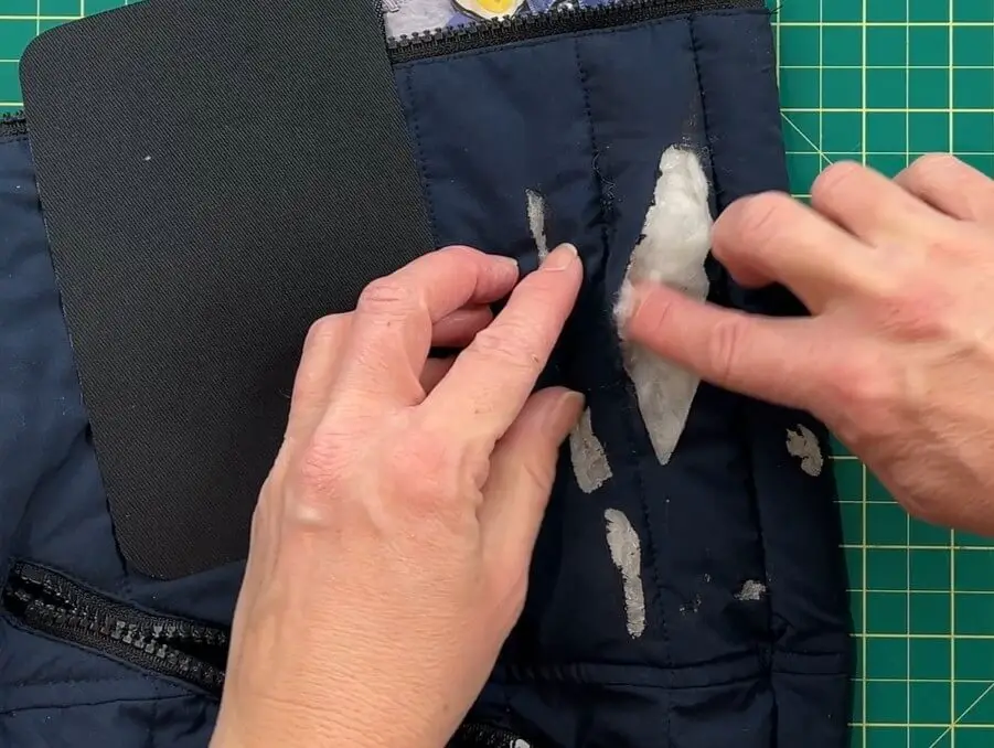cleaning the damage