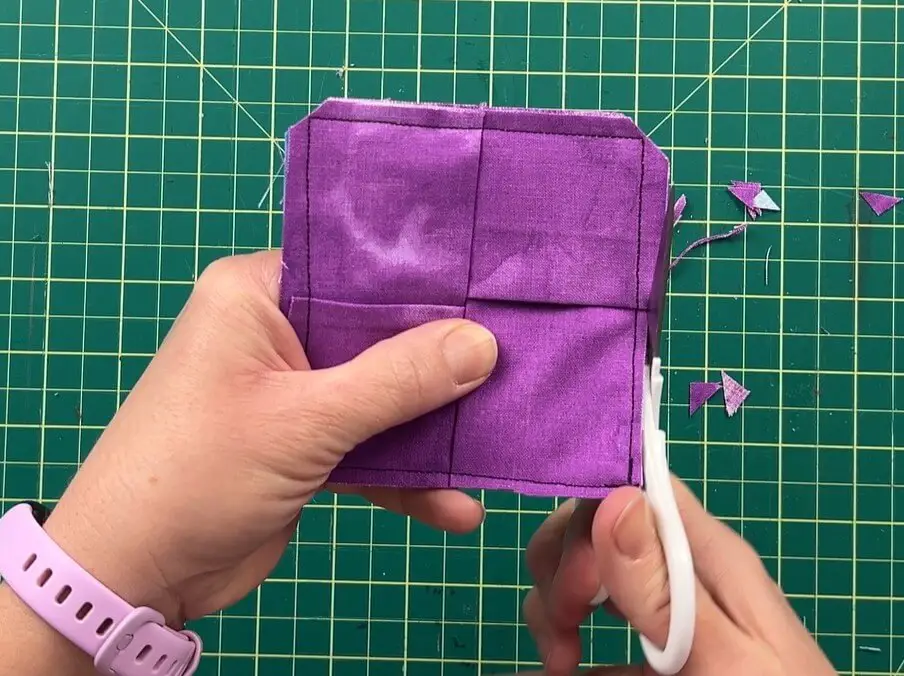 DIY wine glass cozy cutting surplus fabric
