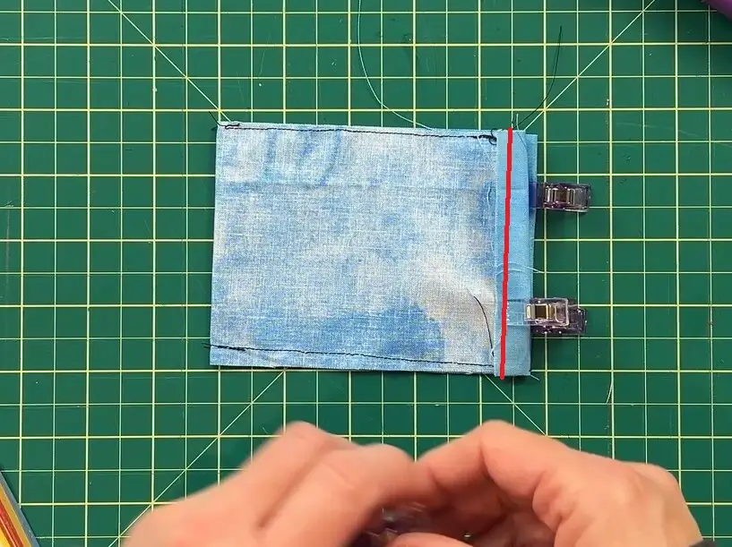 Custom Card Game Pouch sew lines