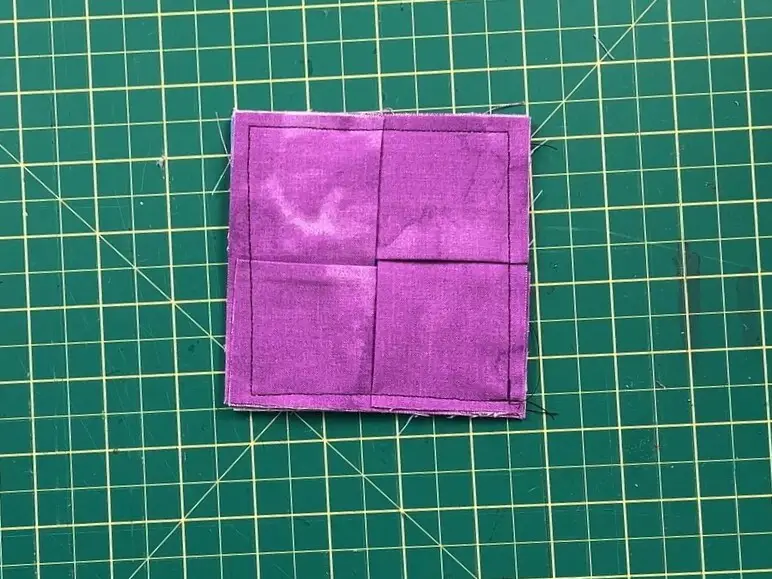sewed squares together