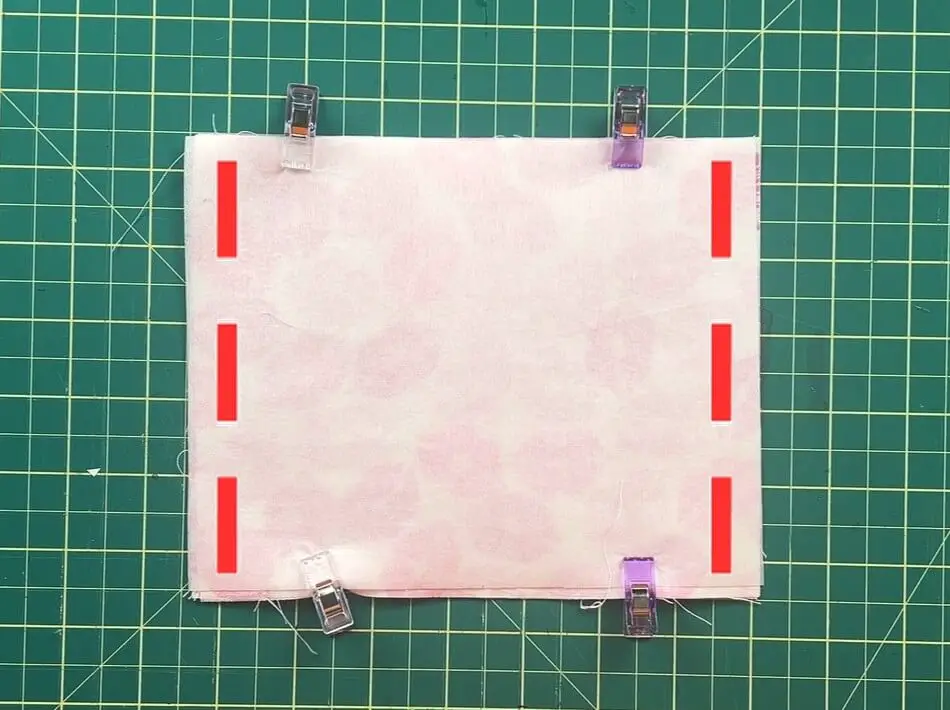 DIY Tissue Pouch sewing step 1