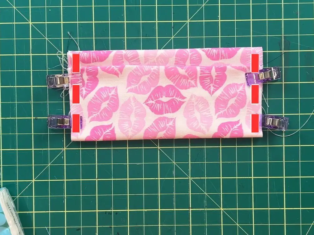 DIY Tissue Pouch Step 2 Sewing