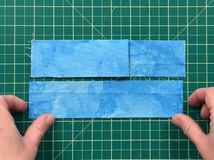 placing fabric pieces together