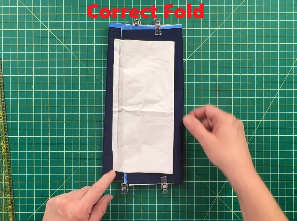 correct fold method for diy full-size tissue pouch
