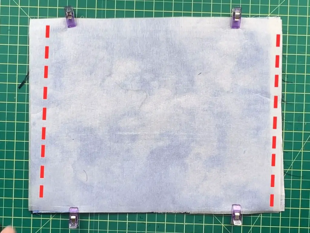 sewing lines for diy full-size tissue pouch
