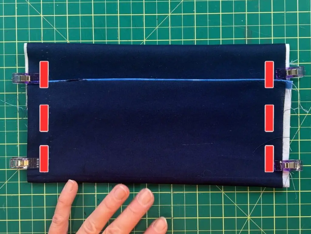 sewing a full-size tissue pouch
