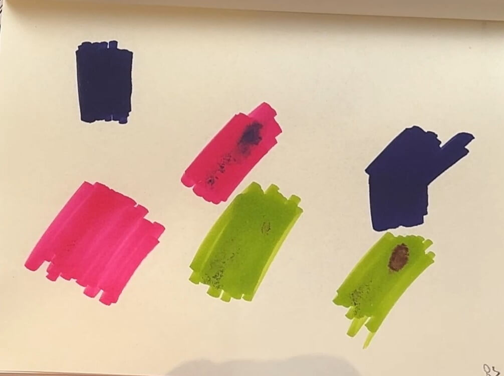 alcohol marker bleed