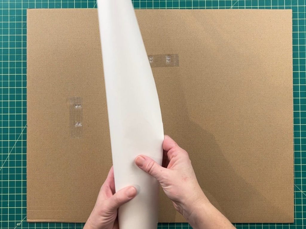 wrapping picture frame backing
