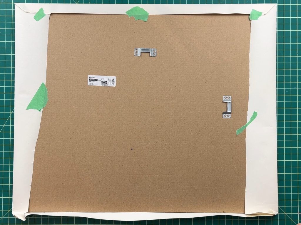 wrapping picture frame backing