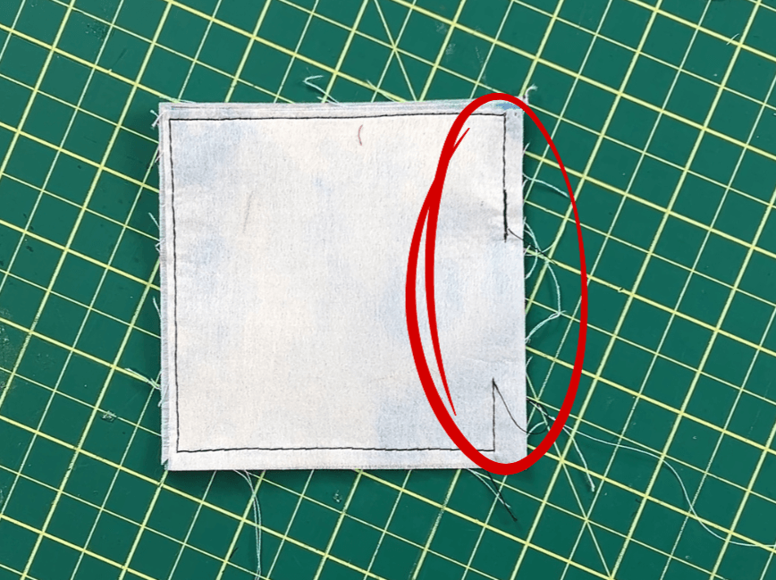 mistake while making corner bookmark