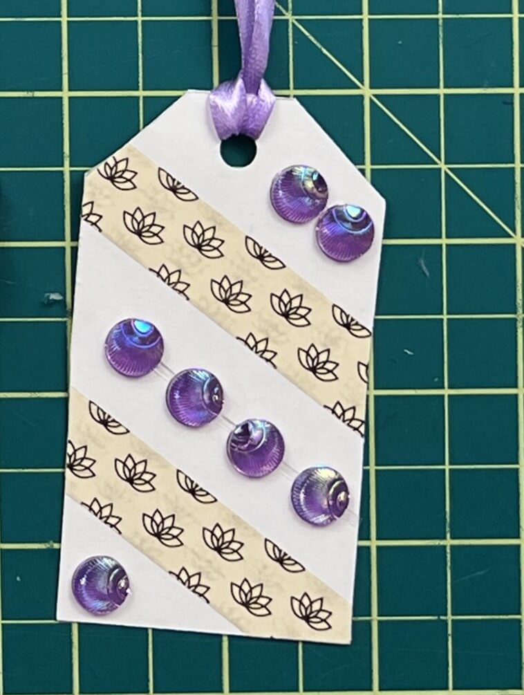 tag8 - washi tape and gems gift tags from scrap paper