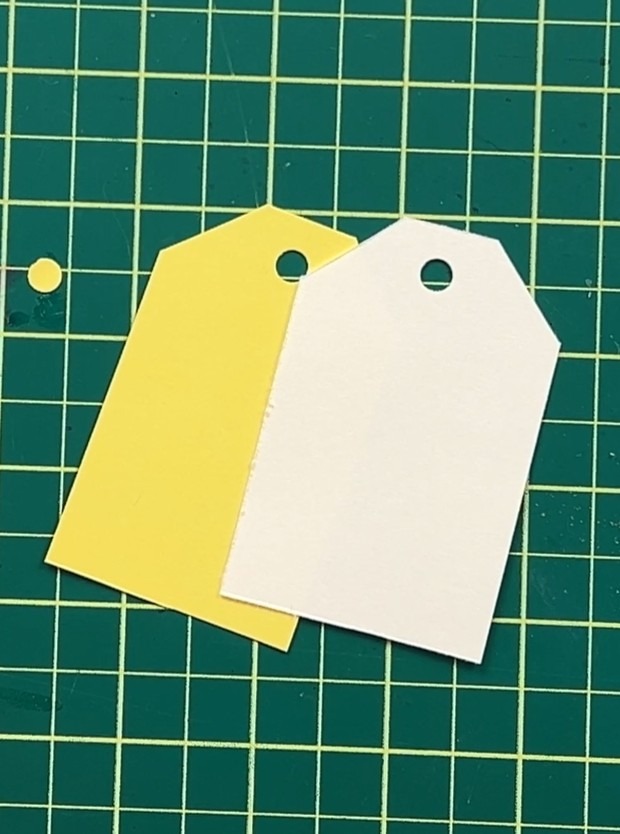 tag 1 - letter punch and washi tape