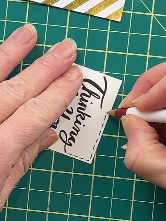 tag 3 - faux stitch